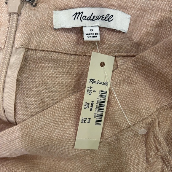 NWT Madewell Tan Linen Wrap-style Midi Skirt - Picture 5 of 8